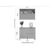 Cozinha Completa 2 Peças Marquesa CZ426 Branca/Nature Nesher