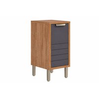 Balcão Cozinha Eloise c/1 Porta 40cm Cinamomo/Titanium MGM