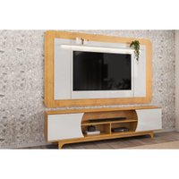 Rack c/Painel p/ TV 70 Pol Ector 220cm Cedro/Bali DJ Móveis