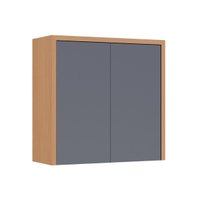 Armário Aéreo Cozinha Condessa 2 Portas 80cm Titânio Nesher