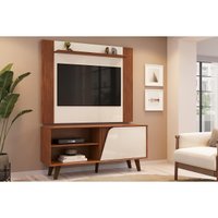 Rack c/Painel p/ TV 50 Pol Iris 120cm Freijo/White DJ Móveis