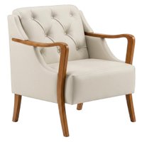 Poltrona Decorativa Capitone Siena Pes Madeira Courino TCS 725 MOLL
