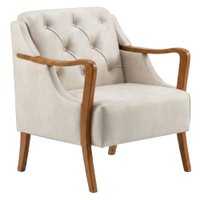 Poltrona Decorativa Capitone Siena Pes Madeira Corano TCA 211 MOLL