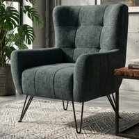 Poltrona Decorativa Malta Pes Ferro Linho TCS 718 MOLL