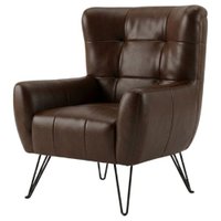 Poltrona Decorativa Malta Pes Ferro Courino TCS 721 MOLL