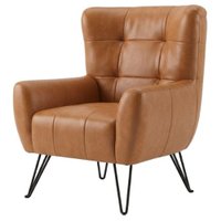 Poltrona Decorativa Malta Pes Ferro Courino TCS 727 MOLL