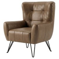 Poltrona Decorativa Malta Pes Ferro Courino TCS 729 MOLL