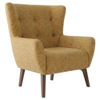 Poltrona Decorativa Malta Base Madeira Linho Color Trend TCA 219 MOLL