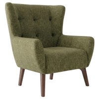 Poltrona Decorativa Malta Base Madeira Linho Color Trend TCA 307 MOLL