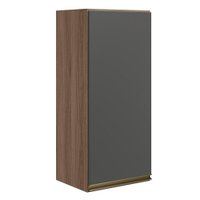 Armario Aereo 1 Porta MDF 40X90 cm Kali 119771 Carvalho TOQ Chumbo Nicioli