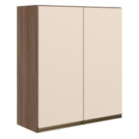 Armario Aereo 2 Portas MDF 80X90 cm Kali 119846 Carvalho TOQ Off White Nicioli