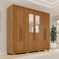 Guarda-Roupa Casal com Espelhos 6 Portas 2 Gavetas 180cm Multimóveis  Cinamomo
