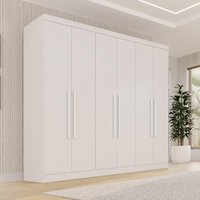 Guarda-Roupa Casal com 6 Portas e 2 Gavetas 180cm Multimóveis Branco