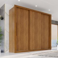 Guarda-Roupa Casal com 3 Portas de Correr Multimóveis Cinamomo