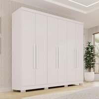 Guarda-Roupa Casal com 6 Portas 180cm Multimóveis Branco