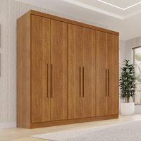 Guarda-Roupa Casal com 6 Portas e 2 Gavetas 180cm Multimóveis Cinamomo