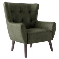 Poltrona Decorativa Malta Base Madeira Corano TCA 217 MOLL