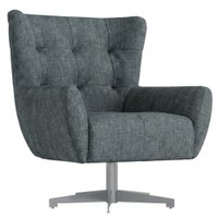 Poltrona Decorativa Malta Base Giratoria Linho TCS 718 MOLL