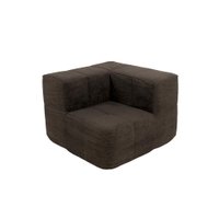Sofá Modular de Canto 1 Lugar 86cm Kappesberg Boucle Marrom