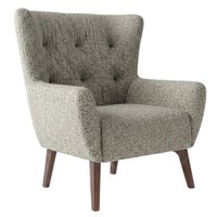 Poltrona Decorativa Malta Base Madeira Boucle TCE 1018 MOLL