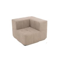 Sofá Modular de Canto 1 Lugar 86cm Kappesberg Boucle Capuccino