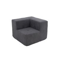 Sofá Modular de Canto 1 Lugar 86cm Kappesberg Boucle Titanio