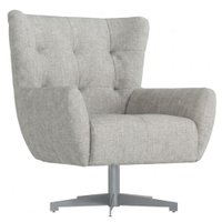 Poltrona Decorativa Malta Base Giratoria Linho TCS 701 MOLL