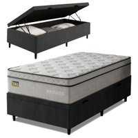 Cama Box Baú Colchão Solteiro Ortopédico D33 88x188x75cm Minotauro Hellen - Suporta até 120 kg