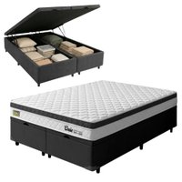 Cama Box Baú Queen Espuma Ortopédica Onix D33 158x198x61cm Hellen - Suporta até 120 kg por pessoa
