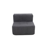 Sofá Modular Central 1 Lugar 84cm Kappesberg Boucle Titanio