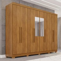Guarda-Roupa Casal com Espelho 8 Portas 241cm Multimóveis Madeirado