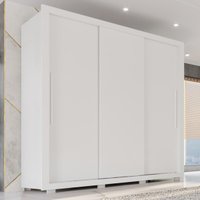 Guarda-Roupa Casal 3 Portas de Correr 185cm Multimóveis Branco