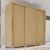Guarda-Roupa Casal 3 Portas de Correr 185cm Multimóveis Madeirado