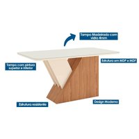 Mesa Sala Jantar Épic + 6 Cad Vita Nature/Light Henn