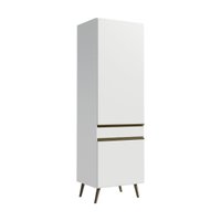 Paneleiro Armário de Cozinha com 2 Portas 62cm Retrô Florença Multimóveis MP3778 Branco