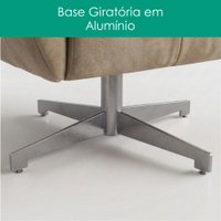 Poltrona Decorativa Malta Base Giratoria Courino TCS 729 MOLL