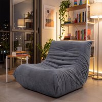 Poltrona Lounge 85cm Kappesberg Boucle Titanio