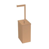Lixeira Tramontina Luz Slim Inox Rose Gold com Porta Rolo 5,5 Litros Outlet