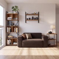 Sofá 2 Lugares Kappesberg 176cm Boucle Marrom