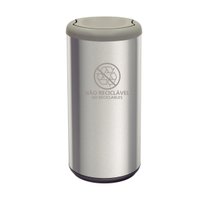 Lixeira Inox Tramontina Piemonte 40L Acetinado Cinza Outlet