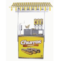 Bancada Mesa de Churros R2 com Masseira Fuso Tubo com 3 Doceiras e Adaptador Espanhol Com Resistência 110V R0101-1