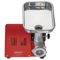 Moedor de Carne Elétrico Malta Boca 8 Vermelho com Bandeja Inox Bivolt
