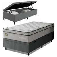 Cama Box Baú Colchão Solteiro Ortopédico D33 88x188x75cm Minotauro Hellen - Suporta 120 kg