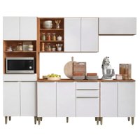 Armário de Cozinha Completa 12 Portas 3 Gavetas 100% MDF Clara