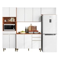 Armário de Cozinha Completa 11 Portas 3 Gavetas 100% MDF Clara