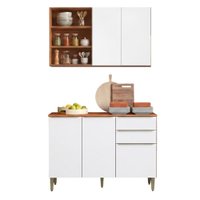 Armário de Cozinha Compacta 5 Portas 2 Gavetas 100% MDF Clara