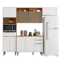 Armário de Cozinha Completa Com 12 Portas 3 Gavetas 100% MDF Reflecta Clara