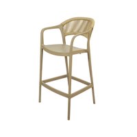 Banqueta Juna Or Design Fendi em Polipropileno com Rattan UV
