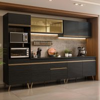 Armário Cozinha Modulada Completa 302cm Florença Multimóveis MP2441