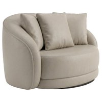 Poltrona Decorativa Maya Base Giratoria Courino TCS 725 MOLL